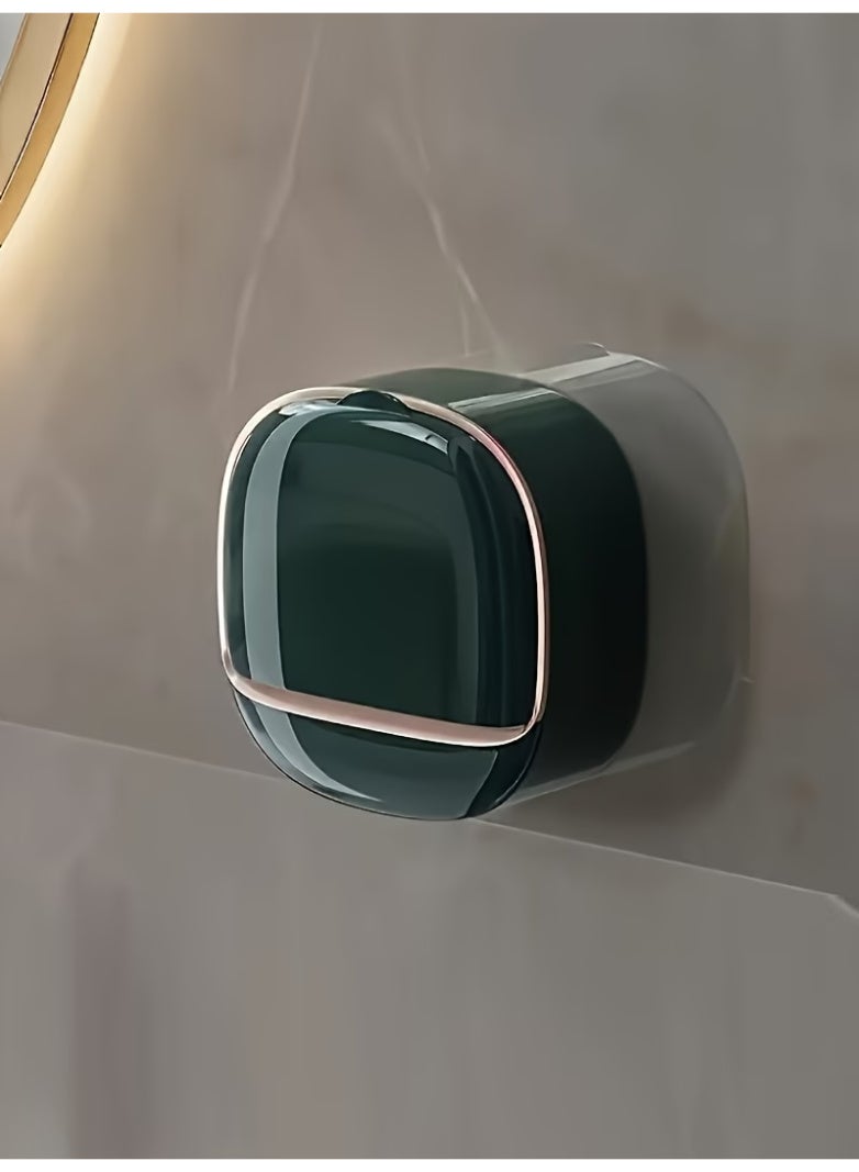 Arabash Luxury Wall-Mounted Soap Dish with Lid & Drainage – Waterproof ABS Soap Holder for Bathroom & Shower - Image 1